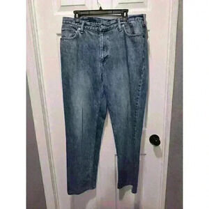 Lands' End Men's Traditional Fit Jeans 37x31 Square Rigger Straight Blue‎ Denim